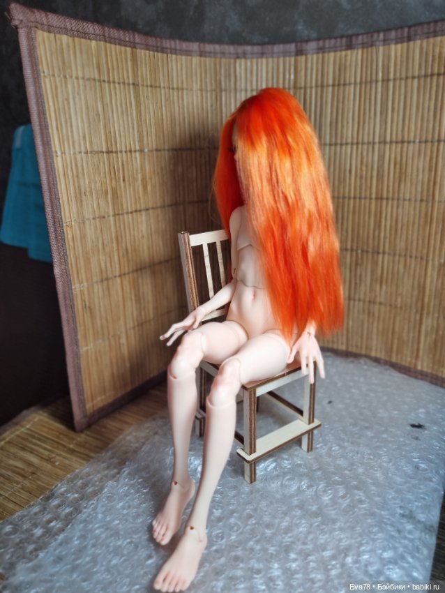 Парик для куколки бжд Иден с ОГ 13,5 см