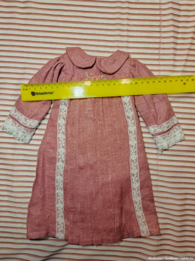 Платье на антикварную или винтажную куклу рост 50-55 см (фото 4)