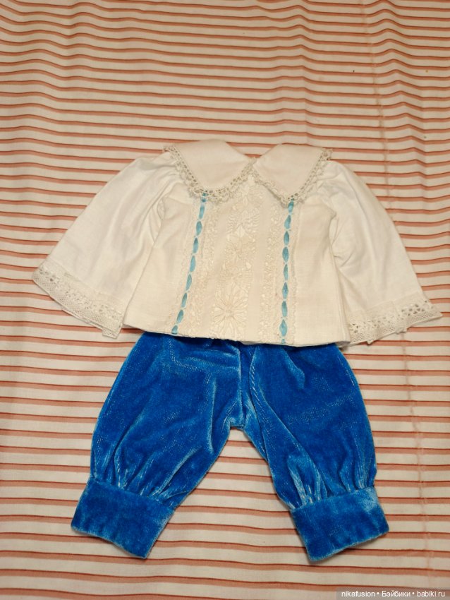 Костюм для антикварной или винтажной куклы рост 40 см