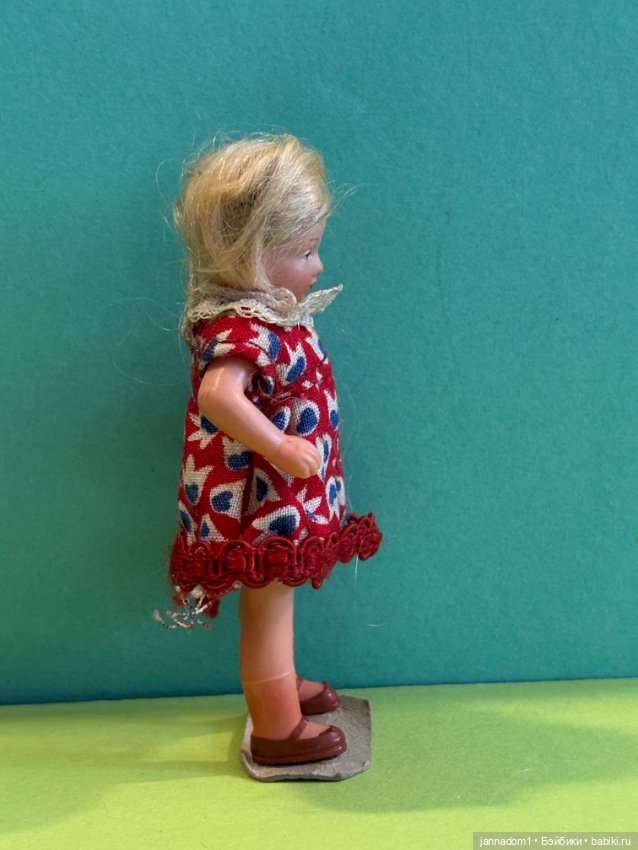 Целлулоидная куколка Minerva, редкий молд, высота 9 см (фото 4)