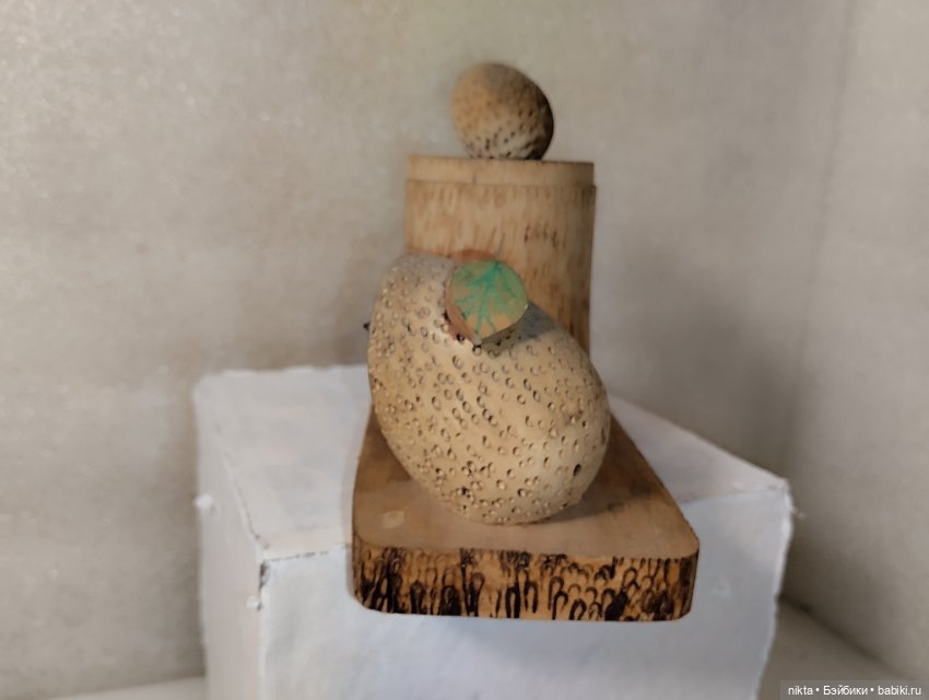 Деревянная фигурка, шкатулочка СССР Ежики (фото 5)