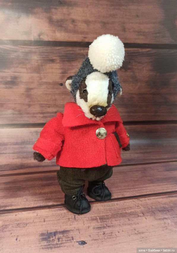 Тедди барсук Бенджамин — Авторские игрушки (фото 2)