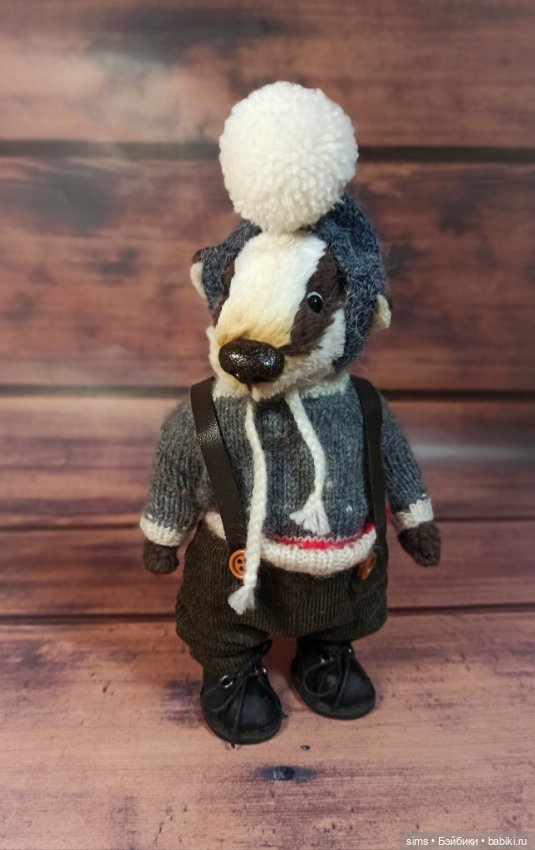 Тедди барсук Бенджамин — Авторские игрушки (фото 7)