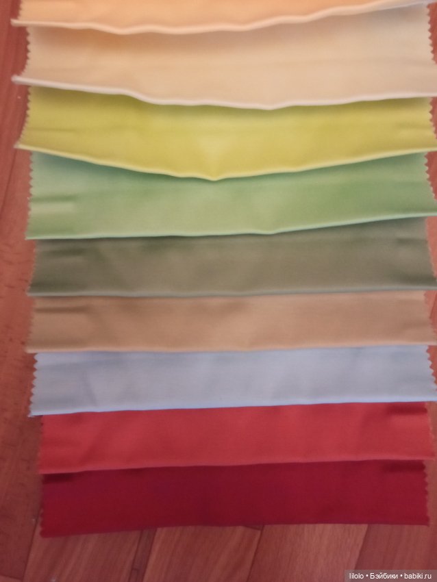 Лот образцов ткани для кукольного рукоделия