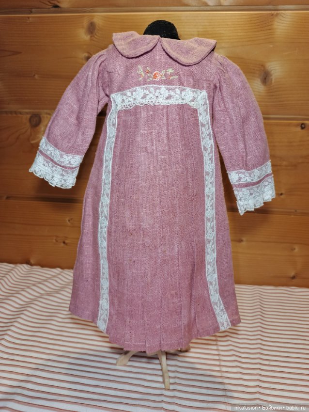 Платье на антикварную или винтажную куклу рост 50-55 см