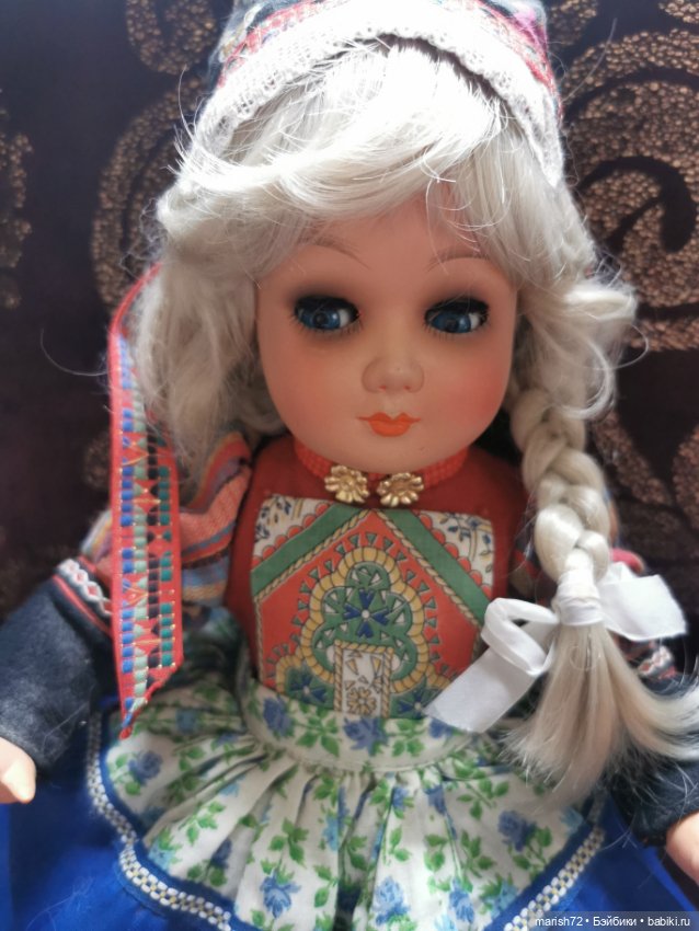 Красивая старинная кукла флиртушка (фото 2)