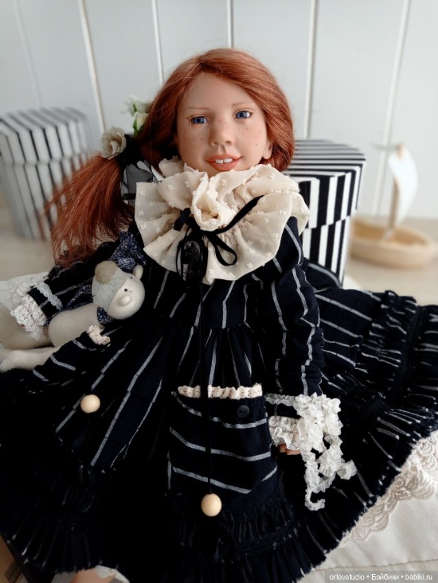 🖤🤎Платье "Винтажный графит" для Цвергназе/Zwergnase (фото 6)