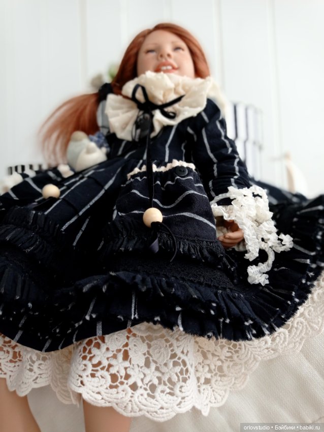 🖤🤎Платье "Винтажный графит" для Цвергназе/Zwergnase (фото 7)