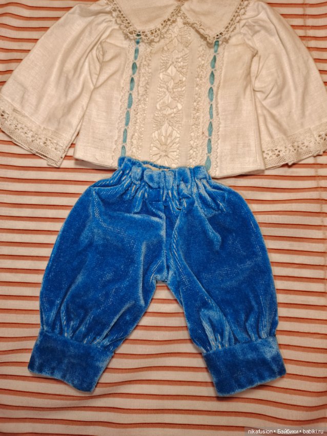 Костюм для антикварной или винтажной куклы рост 40 см (фото 2)