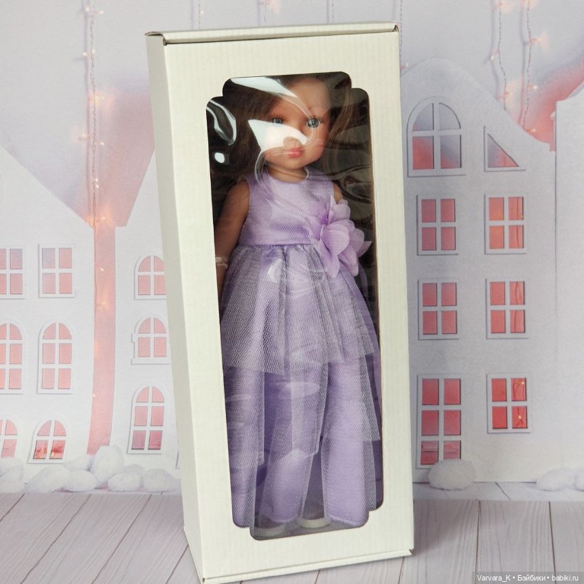 Llorens, кукла в сиреневом бальном платье, шатенка 31см (фото 9)