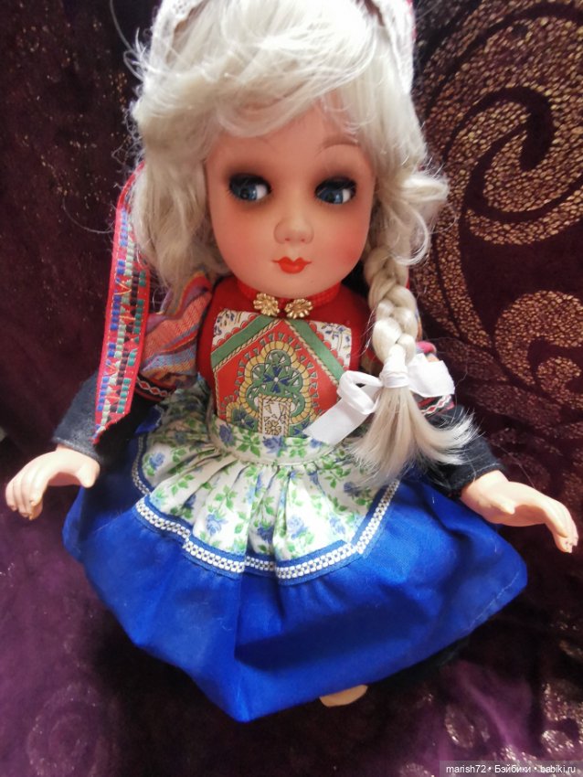 Красивая старинная кукла флиртушка (фото 7)