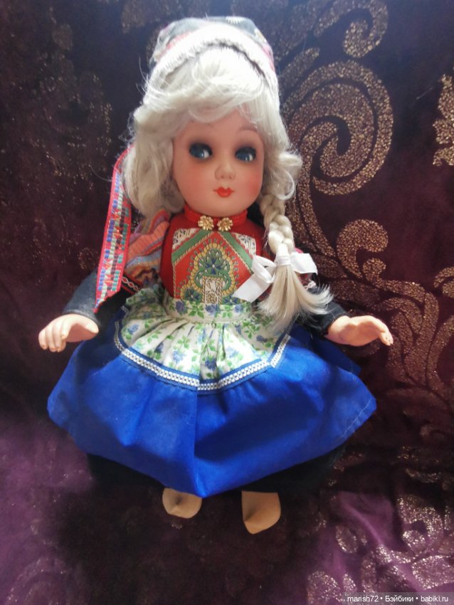 Красивая старинная кукла флиртушка (фото 6)