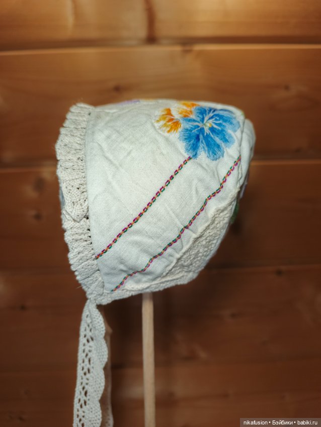 Чепчик на антикварную или винтажную куклу,реборна (фото 2)