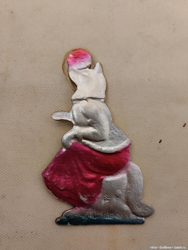 Елочная игрушка СССР. Лиса и колобок