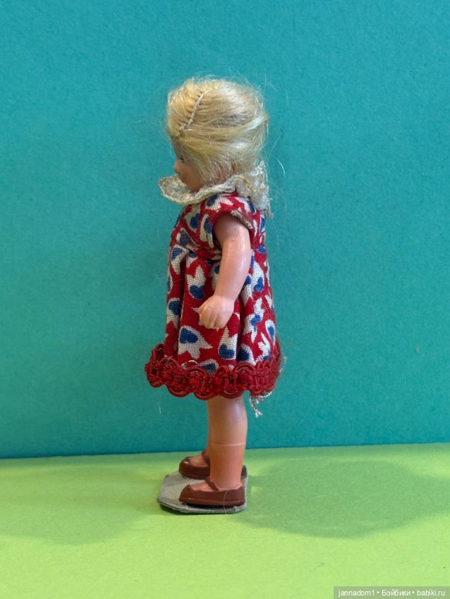 Целлулоидная куколка Minerva, редкий молд, высота 9 см (фото 3)