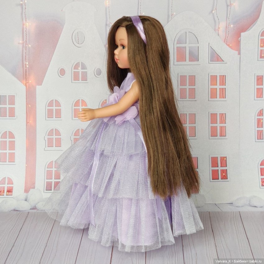 Llorens, "Принцесса", прямые волосы, шатенка 31см (фото 3)