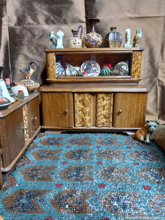 Ковёр из бисера, для кукольного дома (фото 4)