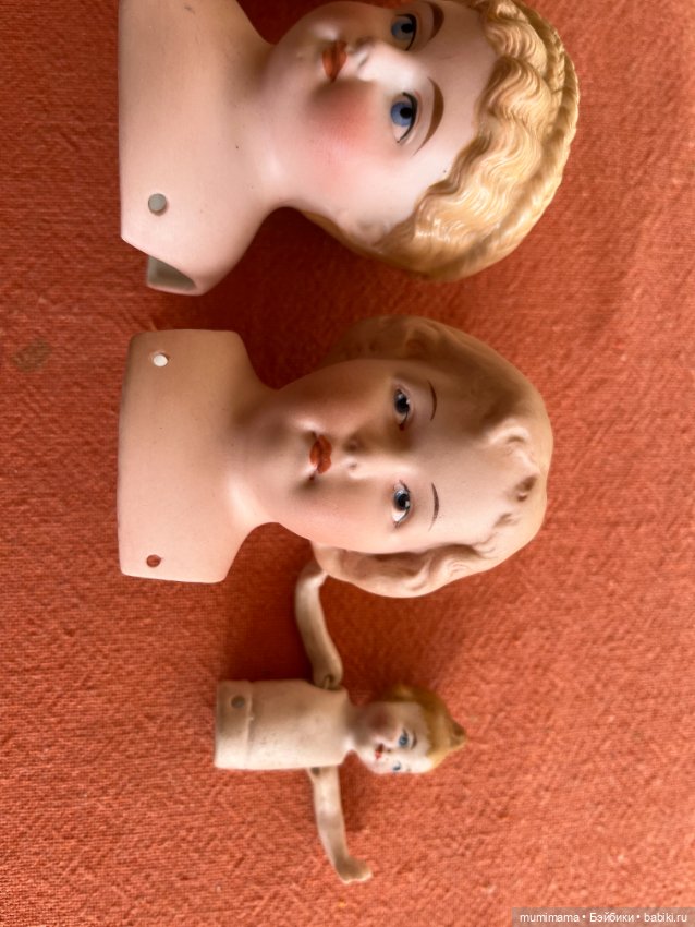 11 бюстиков реплик антикварных кукол фарфор/ Бюстики Schildköte (фото 5)