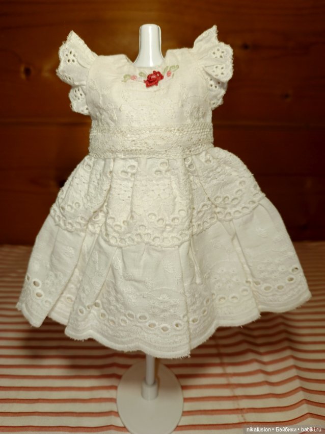 Платье на антикварную или винтажную куклу рост 20-23 см (фото 2)
