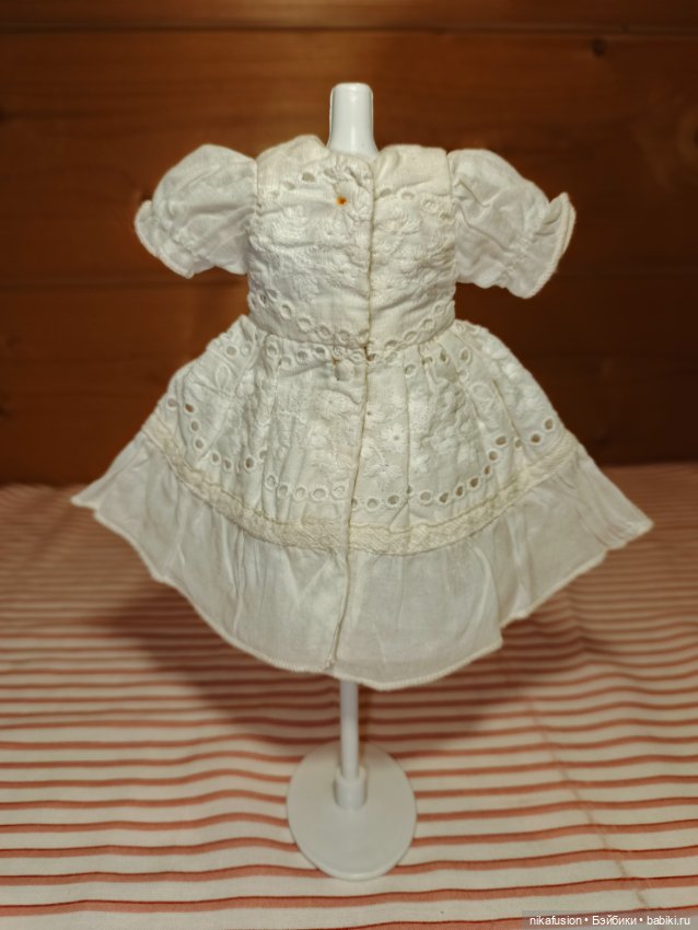 Платье на антикварную или винтажную куклу рост 20 см (фото 4)