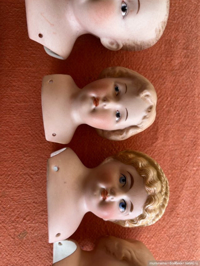 11 бюстиков реплик антикварных кукол фарфор/ Бюстики Schildköte (фото 6)