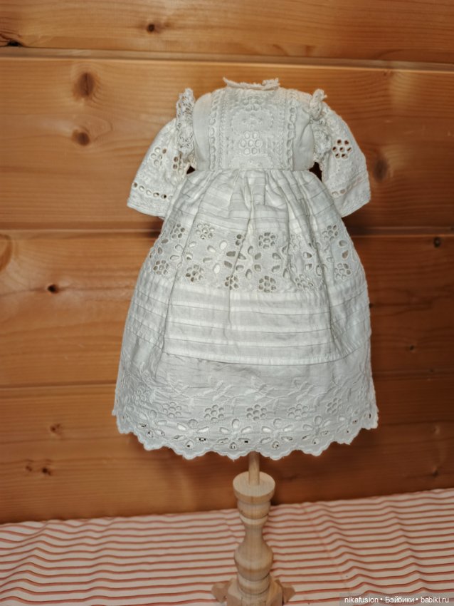 Платье на антикварную или винтажную куклу рост 28-30 см (фото 2)