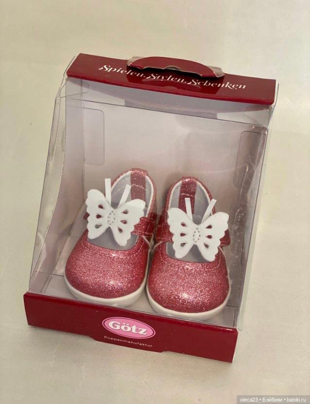 Туфли Gotz с бабочками, для куколок ростом 42-50 см (фото 2)