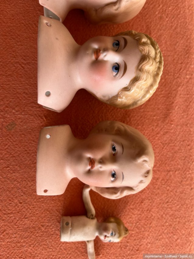 11 бюстиков реплик антикварных кукол фарфор/ Бюстики Schildköte (фото 4)