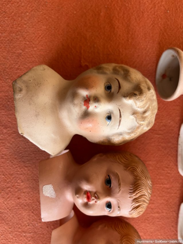 11 бюстиков реплик антикварных кукол фарфор/ Бюстики Schildköte (фото 9)