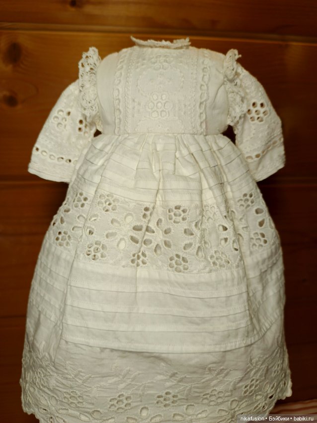 Платье на антикварную или винтажную куклу рост 28-30 см (фото 3)