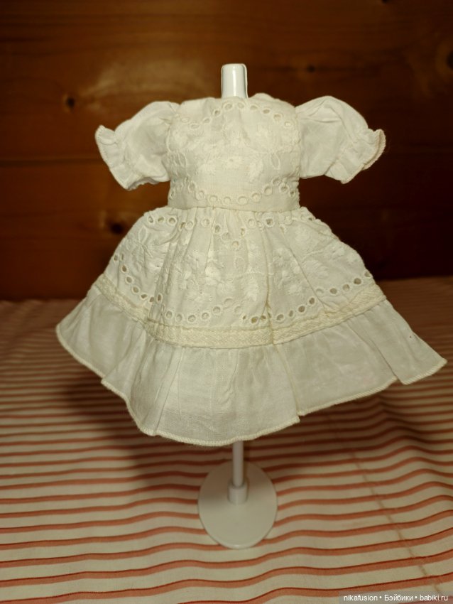 Платье на антикварную или винтажную куклу рост 20 см (фото 3)