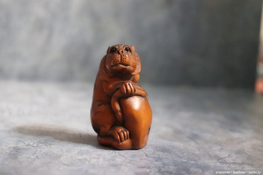 Нэцкэ "Тигр на скале". Винтаж (фото 4)