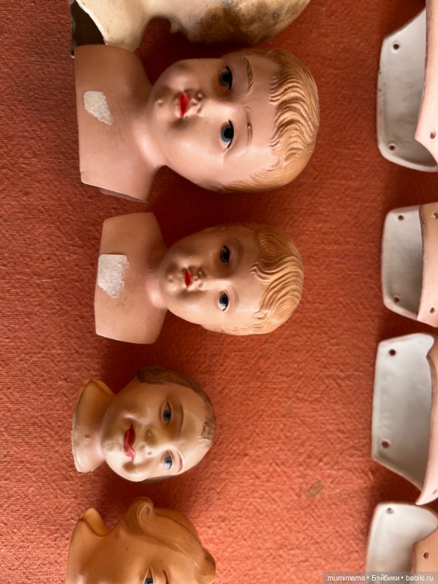 11 бюстиков реплик антикварных кукол фарфор/ Бюстики Schildköte (фото 10)