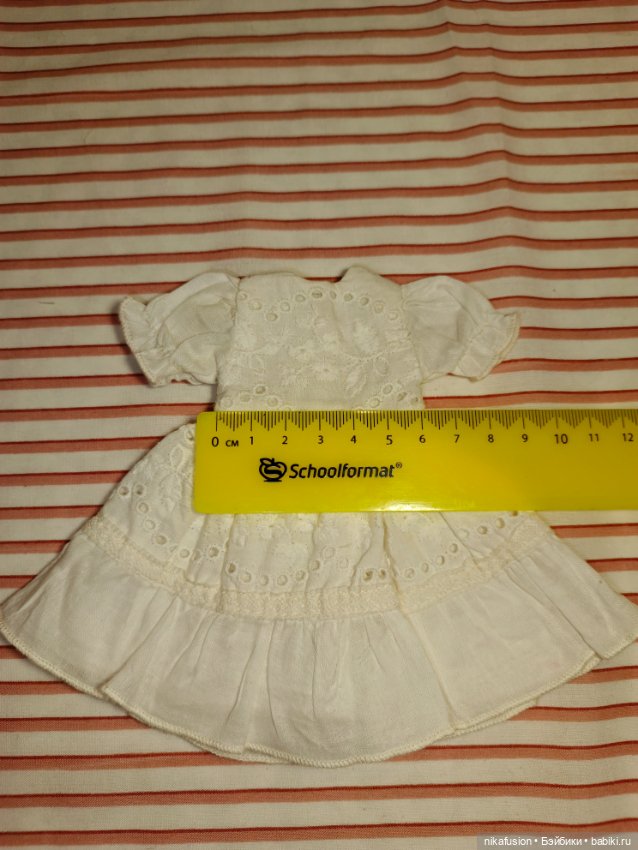 Платье на антикварную или винтажную куклу рост 20 см (фото 7)