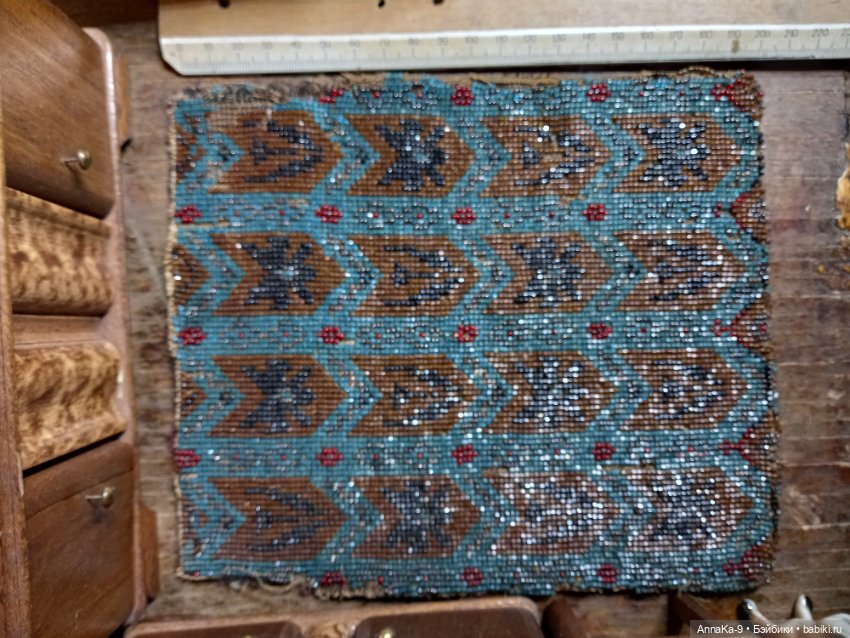 Ковёр из бисера, для кукольного дома (фото 6)