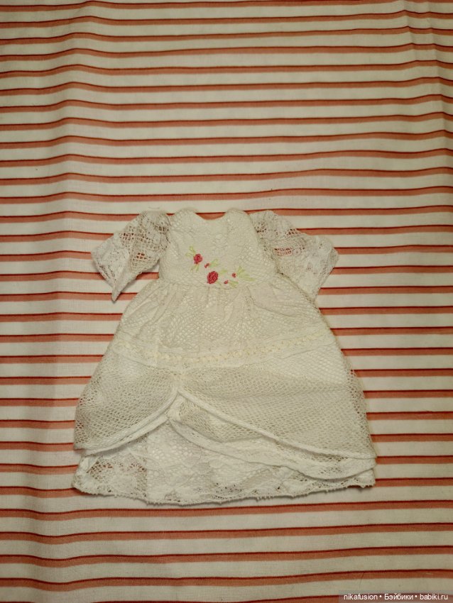 Платье на антикварную или винтажную куклу рост 16-18 см (фото 3)