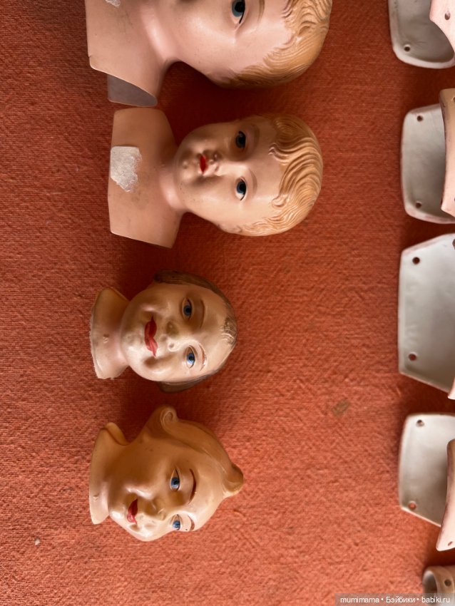 11 бюстиков реплик антикварных кукол фарфор/ Бюстики Schildköte