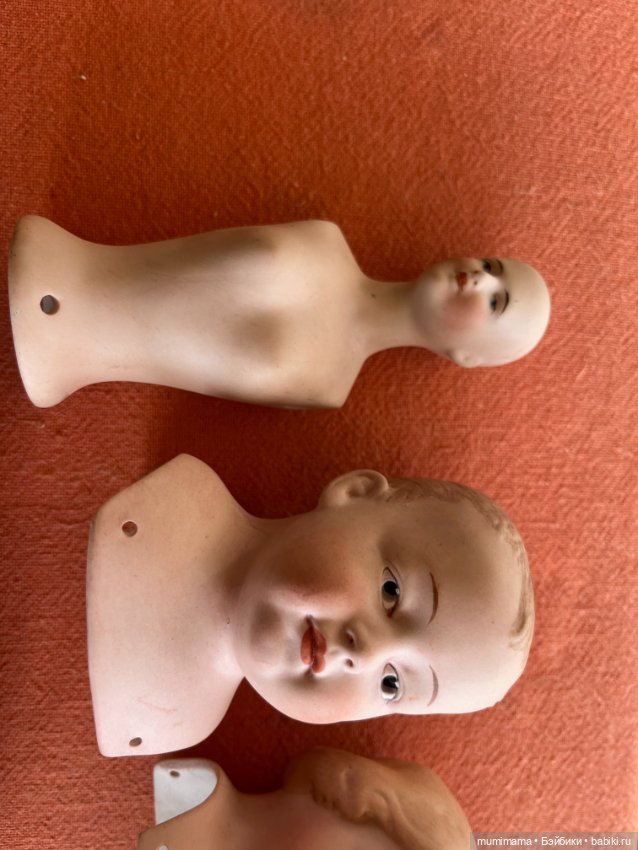 11 бюстиков реплик антикварных кукол фарфор/ Бюстики Schildköte (фото 8)