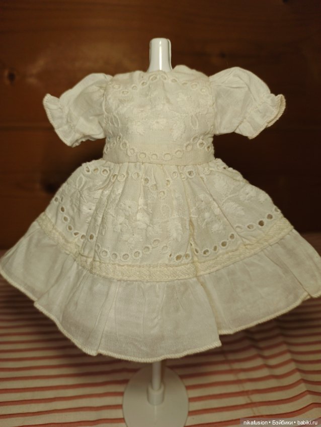 Платье на антикварную или винтажную куклу рост 20 см (фото 2)