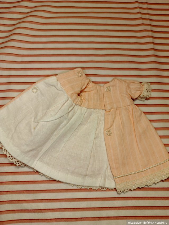 Платье на антикварную или винтажную куклу рост 20-22. см (фото 7)