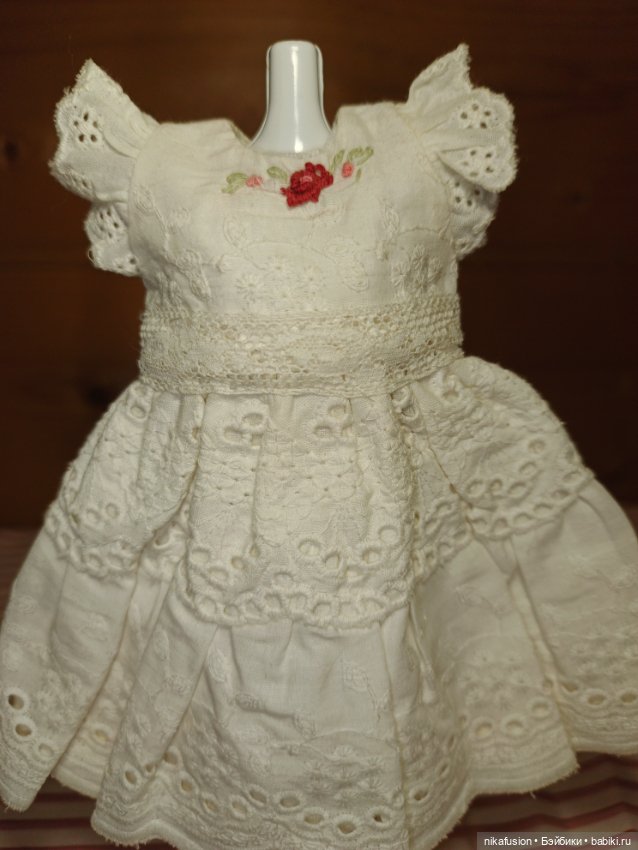 Платье на антикварную или винтажную куклу рост 20-23 см (фото 3)