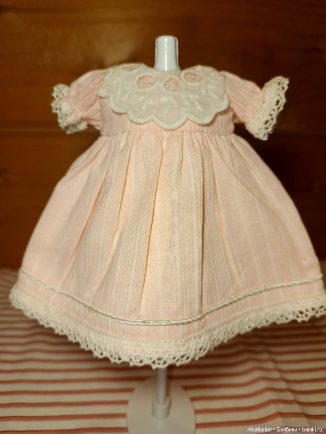 Платье на антикварную или винтажную куклу рост 20-22. см (фото 2)