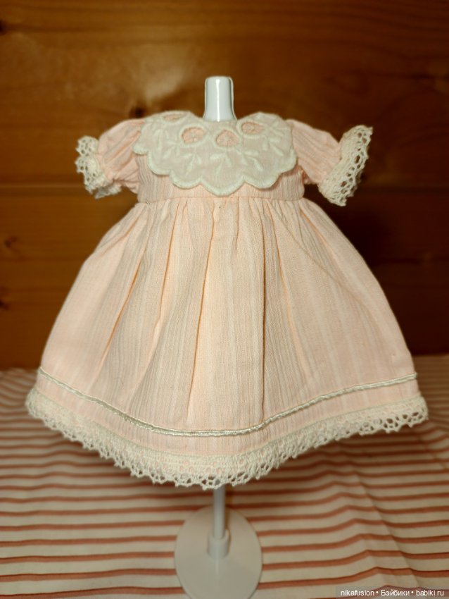 Платье на антикварную или винтажную куклу рост 20-22. см (фото 3)