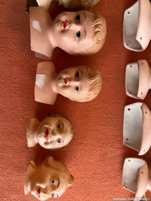 11 бюстиков реплик антикварных кукол фарфор/ Бюстики Schildköte (фото 3)