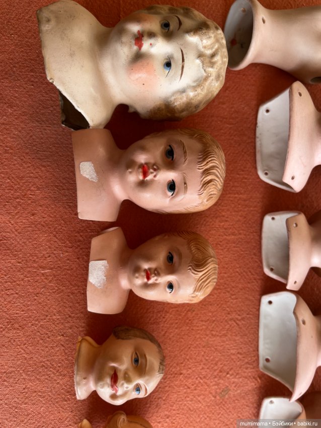 11 бюстиков реплик антикварных кукол фарфор/ Бюстики Schildköte (фото 2)