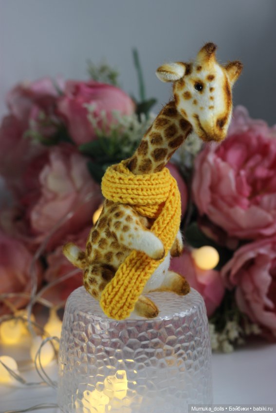 Жираф- авторская игрушка в стиле тедди (фото 6)