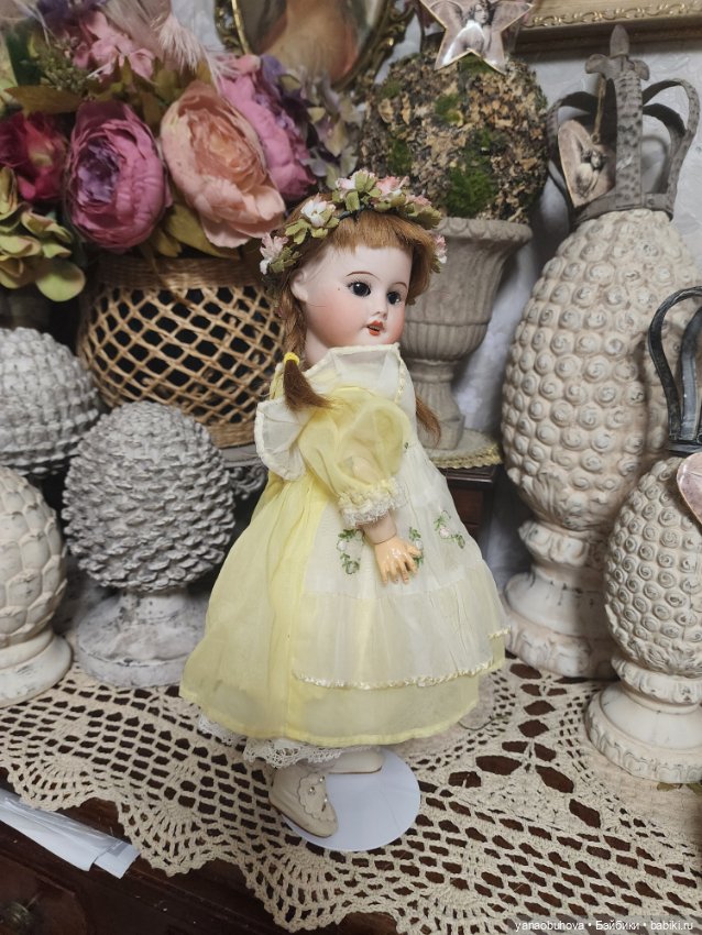 Антикварная французская куколка SFBJ 60, рост 33 см (фото 8)