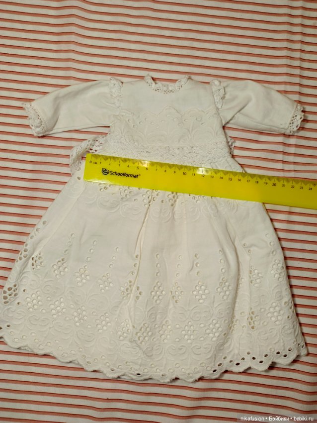 Платье на антикварную или винтажную куклу рост 45 см (фото 5)