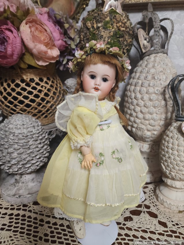 Антикварная французская куколка SFBJ 60, рост 33 см (фото 4)
