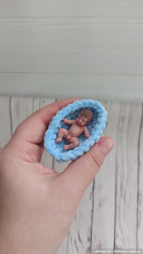 Силиконовый малыш 4 см — Авторские куклы (фото 7)